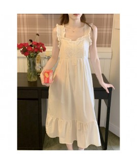 2025 Korean-Style Sweetheart Square Neck Lace Trim...