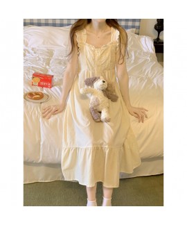 2025 Korean-Style Sweetheart Square Neck Lace Trim Camisole Pajama Set