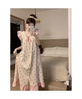 2025 Japanese-Style Floral Double-Layer Cotton Nig...