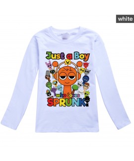 Sprunki "Just a Boy" Long-Sleeve T-Shirt & Pants Set - Stylish & Comfortable (2-16 Years)