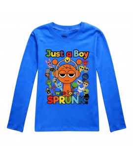 Sprunki "Just a Boy" Long-Sleeve T-Shirt & Pants Set - Stylish & Comfortable (2-16 Years)