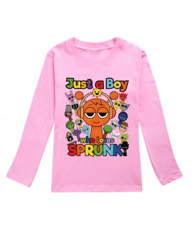 Sprunki "Just a Boy" Long-Sleeve T-Shirt & Pants Set - Stylish & Comfortable (2-16 Years)