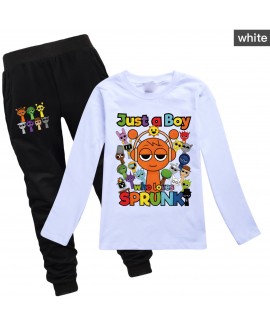 Sprunki "Just a Boy" Long-Sleeve T-Shirt & Pants Set - Stylish & Comfortable (2-16 Years)