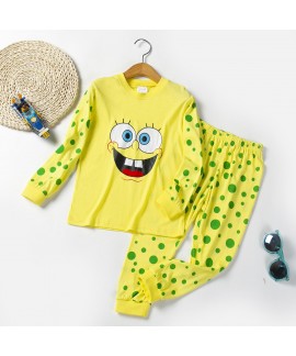 spongebob pajama for kid Thin Long-sleeved Summer