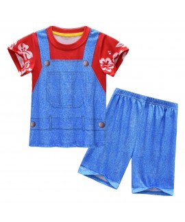 Lilo and Stitch Kids Outfit Set Short-Sleeved Top and Pants Summer Cartoon Suit for Girls Soft Casual Loungewear for Daily Wear