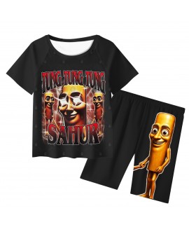 110-150Tung Tung Tung Sahur Overseas Shanhaijing boys and girls home clothes