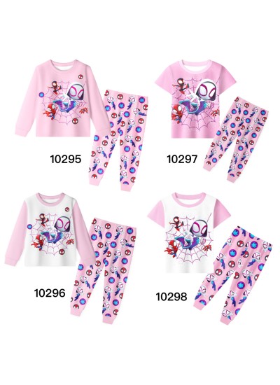 Spider-Man Kids Summer Pajama Set Long-Sleeved Homewear 2-Piece Outfit for Boys Breathable Sleepwear for Ages 6–14
