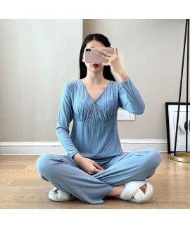 Spring And Fall Postpartum Nursing Thin Homewear P...
