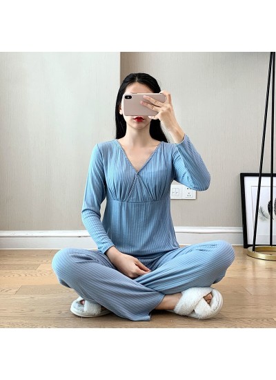Spring And Fall Postpartum Nursing Thin Homewear Pajama Set