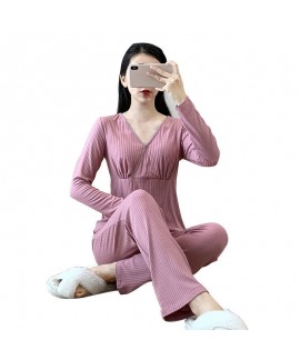 Spring And Fall Postpartum Nursing Thin Homewear Pajama Set