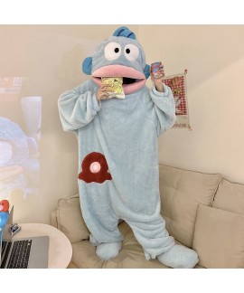 Funny Cute Clownfish Coral Fleece Hooded Onesie Pa...