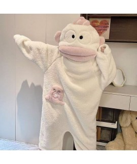 Funny Cute Clownfish Coral Fleece Hooded Onesie Pajamas For Women