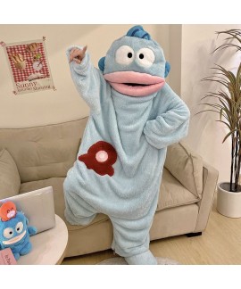 Funny Cute Clownfish Coral Fleece Hooded Onesie Pajamas For Women