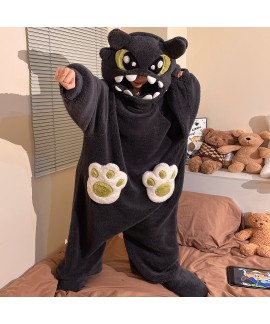 Funny Cartoon Coral Fleece Women’s Onesie Thicke...