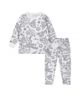 Flame-Resistant Kids DIY Coloring Pajama Set – C...