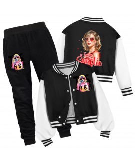Taylor Swift Spring & Autumn Kids’ Short Baseball Jacket Pajama Set