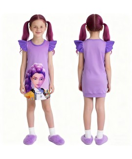 K-pop Demon Hunter Girls' Summer Light Short-Sleev...