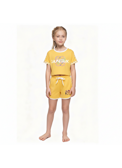 K-pop Demon Hunter Girls' Crop Top and Shorts Pajama Set K-pop Demon Hunter Girls' Crop Top and Shorts Pajama Set