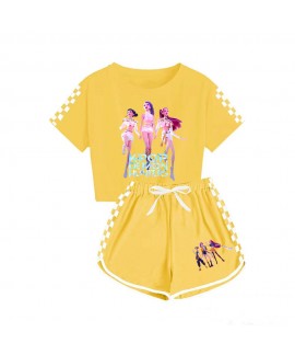 K-pop Demon Hunter T-shirt And Shorts Sports Pajama Set K-pop Demon Hunter T-shirt And Shorts Sports Pajama Set