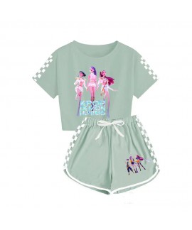 K-pop Demon Hunter T-shirt And Shorts Sports Pajama Set K-pop Demon Hunter T-shirt And Shorts Sports Pajama Set