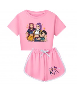 K-pop Demon Hunter "Starlight Idol Squad" Short-Sleeve & Shorts Pajama Set K-pop Demon Hunter "Starlight Idol Squad" Short-Sleeve & Shorts Pajama Set