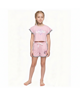 K-pop Demon Hunter Two-Piece Anime Crop Top And Sh...