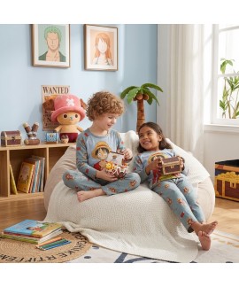 Kids Pajamas Set Long Sleeve Boys Girls Cartoon Dragon Ball Sleepwear Soft Polyester