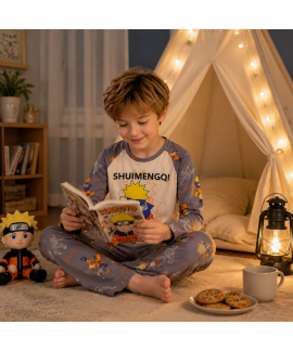 Cute Cartoon Animal Pajama Set for Girls Boys – Soft Polyester Loungewear for Kids Ages 3-8
