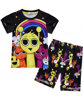 Soft Cotton Blend Kids Pajama Set - Sprunki Incred...