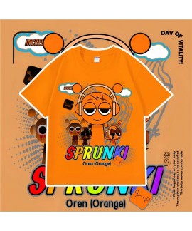 Sprunki Character Print T-Shirt for Kids, Soft Pol...