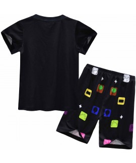 Sprunki Incredibox Kids Pajama Set 2-Piece Short Sleeve Summer Loungewear for Boys Girls 3-8 Years