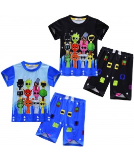 Sprunki Incredibox Kids Pajama Set 2-Piece Short S...
