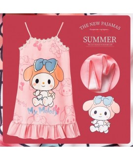 Cotton Silk Kids Pajama Dress Summer Loose Fit Tod...
