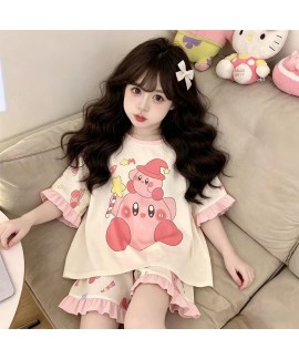 Cloud Cotton Kids Pajama Set Short Sleeve Shorts Cute Cartoon Summer Girls Sleepwear