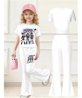 Kpop Demon Hunter Pajamas Two-Piece Set for Girls ...