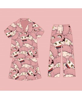 Jujutsu Kaisen Pajamas for Women: Cotton Anime Sleepwear Set with Iconic Characters