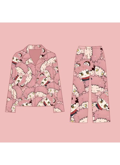 Jujutsu Kaisen Pajamas for Women: Cotton Anime Sleepwear Set with Iconic Characters