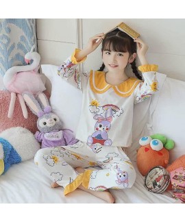100% Cotton Kids Pajama Set – Breathable Cartoon Princess Sleepwear for Girls Ages 3-8
