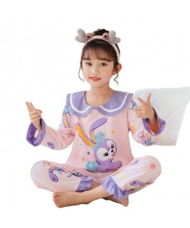 100% Cotton Kids Pajama Set – Breathable Cartoon Princess Sleepwear for Girls Ages 3-8