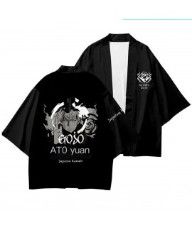 3D Printed Jujutsu Kaisen Cosplay Kimono Robe Pajama Cardigan for Women
