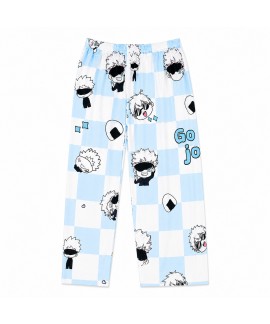 Jujutsu Kaisen Gojo Pajama Set for Women - Cotton Cartoon Anime Sleepwear, Short Sleeve Shorts & Long Pants Options