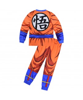 Dragon Ball Boys Long Sleeve Pajama Set – Cotton-Blend Kids Sleepwear 2-Piece (110-150)