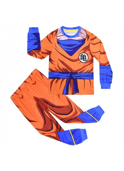 Dragon Ball Boys Long Sleeve Pajama Set – Cotton-Blend Kids Sleepwear 2-Piece (110-150)