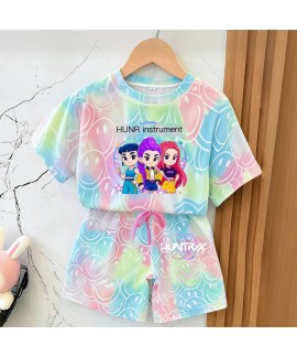 K-pop Demon Hunter Cartoon Print Pajama Set for Ki...
