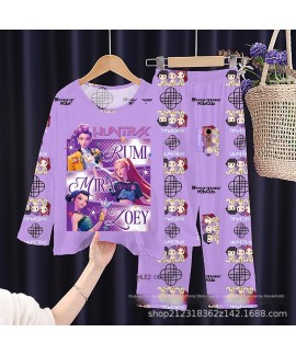 Kids Pajamas Set Long Sleeve Boys Girls Cartoon Dragon Ball Sleepwear Soft Polyester