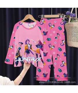 Kids Pajamas Set Long Sleeve Boys Girls Cartoon Dr...