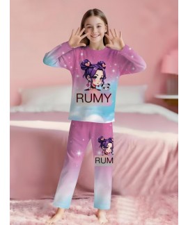 K-pop Demon Hunter Pajamas for Girls – Long Slee...