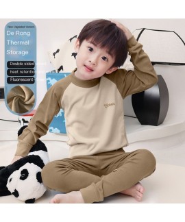 Naruto Boys Thermal Pajama Set - Winter Fleece Long Sleeve Sleepwear for Kids