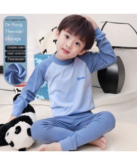 Naruto Boys Thermal Pajama Set - Winter Fleece Long Sleeve Sleepwear for Kids