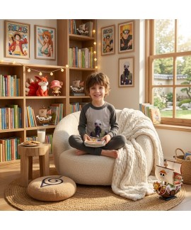 Naruto Boys Thermal Pajama Set - Winter Fleece Long Sleeve Sleepwear for Kids